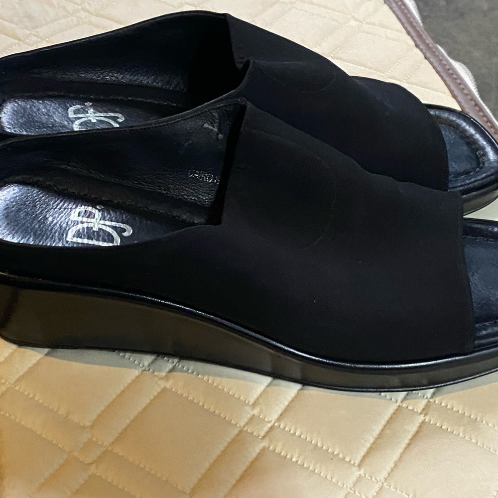 Vintage Donald J Pliner New Old Stock Black Mules 9.5 Italy